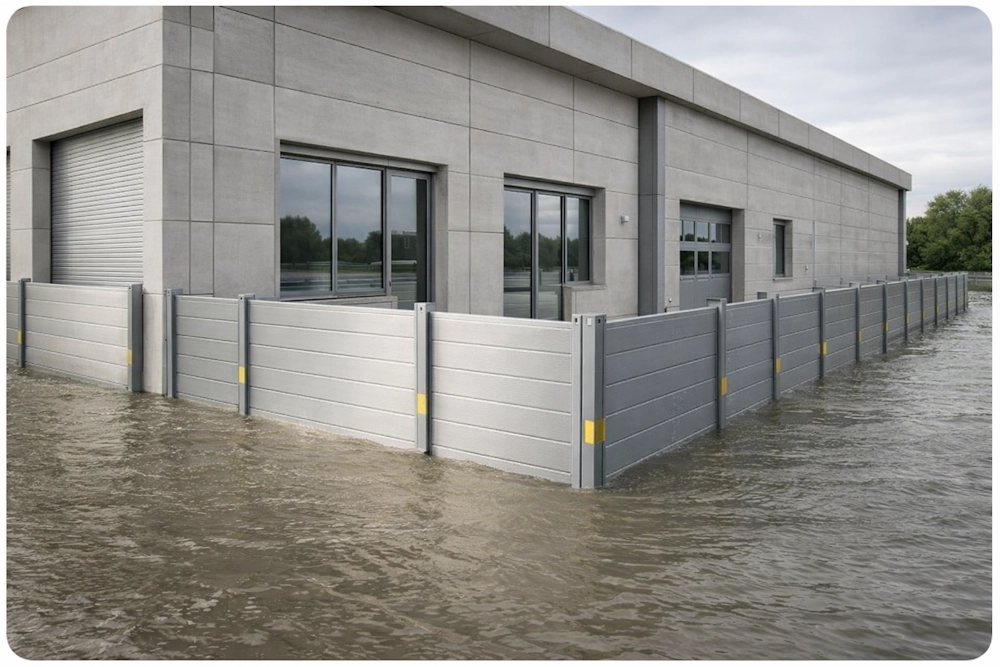 Protection contre les inondations d’un bâtiment professionnel grâce à des solutions techniques adaptées